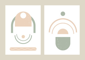 抽象家居装饰墙面几何无框画