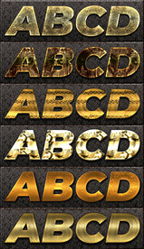 金属质感立体字样机ps字体样式