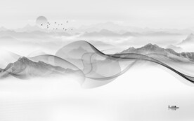 意境山水灰色新画 TIF分层