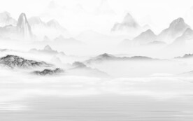 大气山水灰色新画 TIF分层