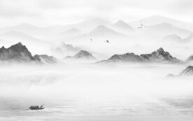 高清山水灰色新画 TIF分层