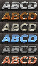 3D质感金属机械游戏字体样式