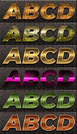 3D质感金属机械游戏字体样式