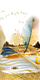 大气新中式墙画 TIF分层图