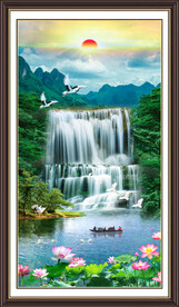 竖幅山水画