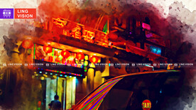 城市霓虹灯夜景