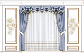 窗帘3D立体护墙板背景墙