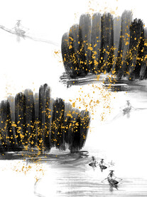 抽象写意水墨画