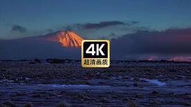 短视频素材戈壁滩远山云海翻滚