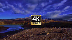 短视频素材山顶湖面天空蓝色云海