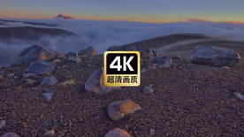 短视频素材山顶上唯美滚动的云海