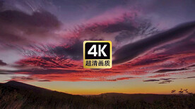 短视频素材傍晚远山天空唯美云层