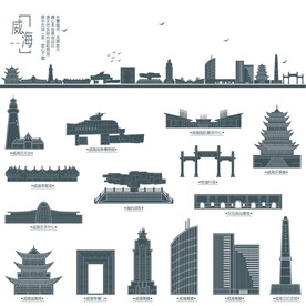 威海地标建筑剪影