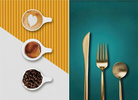 装饰画 晶瓷画 餐具 咖啡