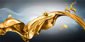 装饰画 晶瓷画 线条 帆船