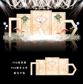 香槟色婚礼背景图片