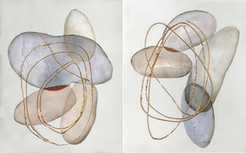 装饰画 晶瓷画 线条抽象图