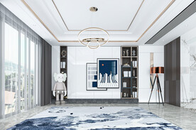 现代客厅场景背景墙