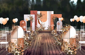 户外秋色香槟婚礼效果图