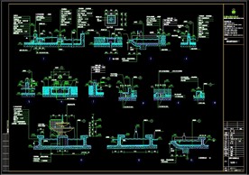 花坛 水池 喷泉景观节点详图