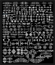 最新欧式CAD花纹图案