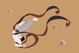 敦煌莫高窟322窟壁画撒花飞天