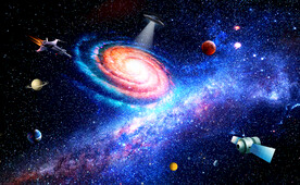 太空宇宙银河系背景