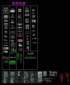 全屋定制五金及厨房电器CAD