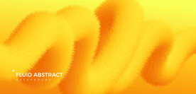 潮流黄色流体渐变皮毛质感元素