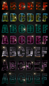 游戏海报金属立体水晶字体样式