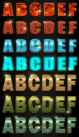 游戏海报金属立体水晶字体样式