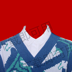 女生毛衣证件照