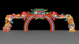 国潮美食节门头