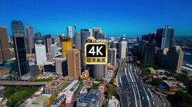 短视频素材航拍城市建筑街道车流