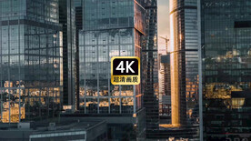 短视频素材现代化城市商务建筑群