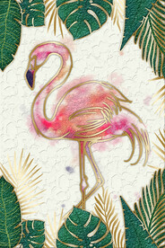 装饰画 火鸡 鸵鸟 叶子