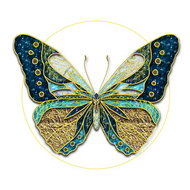 装饰画 抽象画 线条 蝴蝶