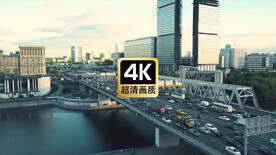 短视频素材现代化城市街区大桥