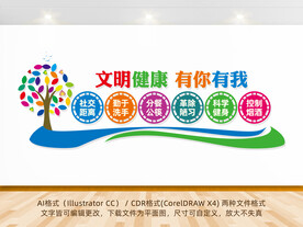 文明健康文化墙