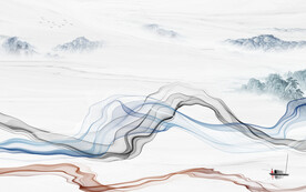 大气中式山水 tif文件分层