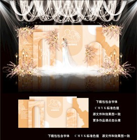 香槟色婚礼图片