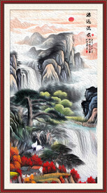 玄关山水画