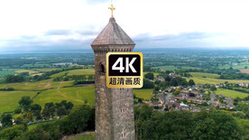 短视频素材草原上的教堂