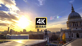 短视频素材加速视频夕阳复古城镇