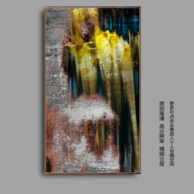 抽象油画流淌肌理玄关装饰画