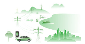 国家电网电力矢量插画