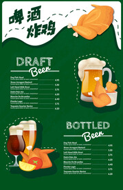 啤酒炸鸡海报菜单