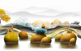 大气高端山水 tif分层文件