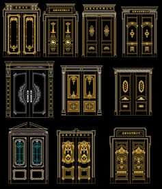 豪华双开大门图