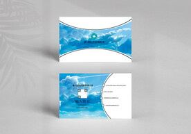 蓝色名片
